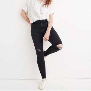 Madewell NWOT Sz.32 9" Mid-Rise Skinny Jeans in Black Sea